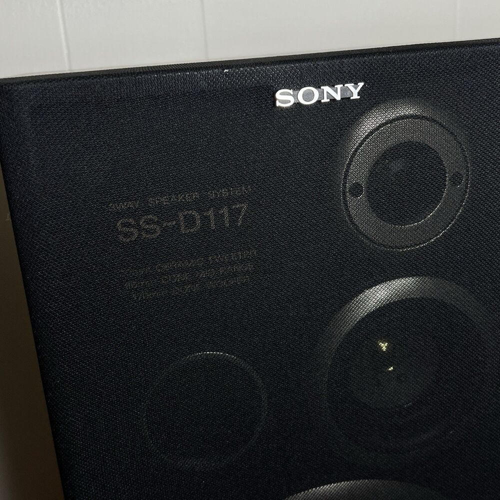 Sony SS-D117 3-Way Speaker Pair Tested Working In Good Condition, 6 Omh 80 Watt - Picture 2 of 10